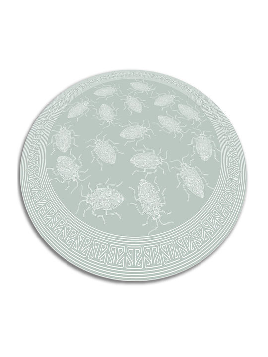 Tulup Round Kitchen Mat Green 50cm