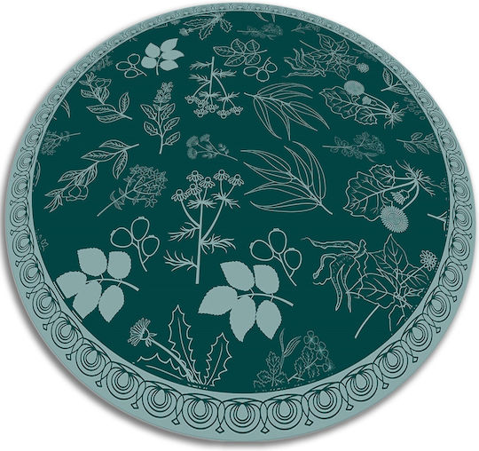Tulup Rundes Küchenmatte Mit Botanischen Blumen 140cm