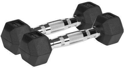 Rebel Hexagonal Rubber Dumbbell Set 2 x 1kg