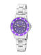 Loisir Mini Elegance Damenuhr Mit Batterie Mit Lila Metall-Armband