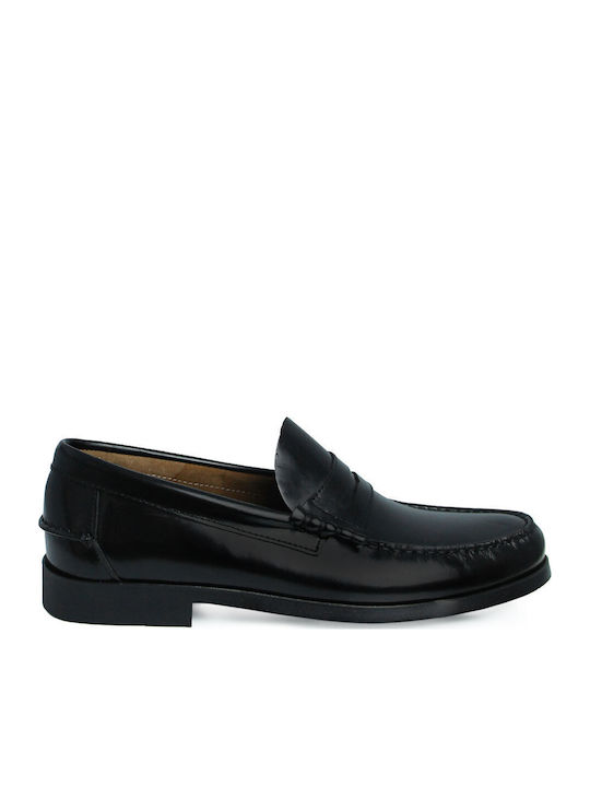 Leather Men's Moccasins In Black Colour