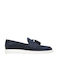 Suede Men's Moccasins in Blue Colour