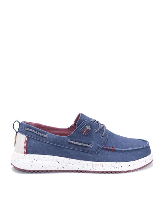 Mocasini Bărbați Din Piele Boat Shoes Albastru Relaxat Fit