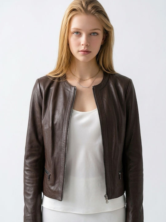 MARKOS LEATHER Leather Women's Jacket for Winte...