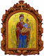 Heilige Maria Myrtidiotissa Oval Hölzernes Ikone 39cm