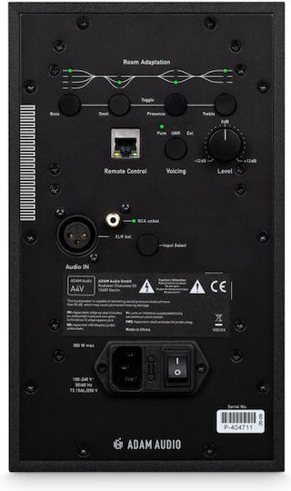 Adam A4V Студио Мониторен Високоговорител 4" 220W (Единична Бройка) Черен