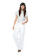 Dara High Rise Women's Jean Pants In Wide Leg Style White