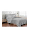 Linea Home 262 Σετ Σεντόνι με 1 Μαξιλαροθήκη Διπλό 200x260εκ. Γκρι (3τμχ)
