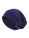 Beanie Γυναικείος Σκούφος με Πλεξούδες σε Μπλε χρώμα