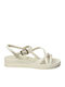 Sandale Casual Damă Flatforme Ecru