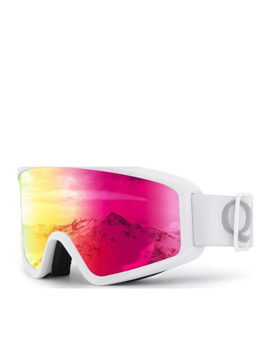 Qunature Mască Ski & Snowboard Pentru Adulți Albă Qunature Mască Ski & Snowboard Pentru Adulți Albă