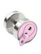 Silver And More Earring Gold Plated Steel Pink