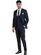 Men's Groom's Suit with Vest Blue