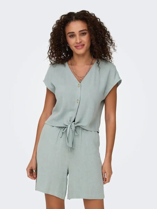 Only Women's Sleeveless Blouse Light Green