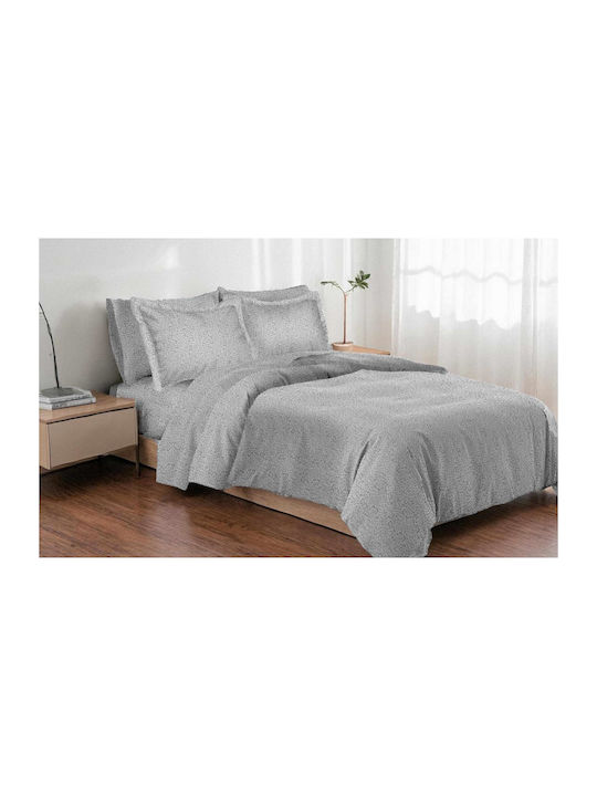 Linea Home 262 Σετ Σεντόνι με 1 Μαξιλαροθήκη Μονό 160x260εκ. Γκρι (3τμχ)