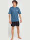 Rip Curl UPF 50 Men Short Sleeve Sun Protection Shirt Blue