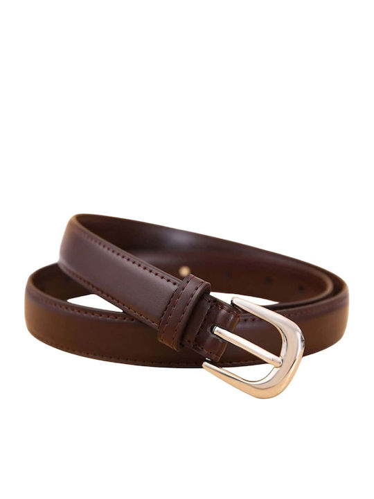 Modern Thin Leather Kids Belt Boys 95cm 2.3cm Dark Brown