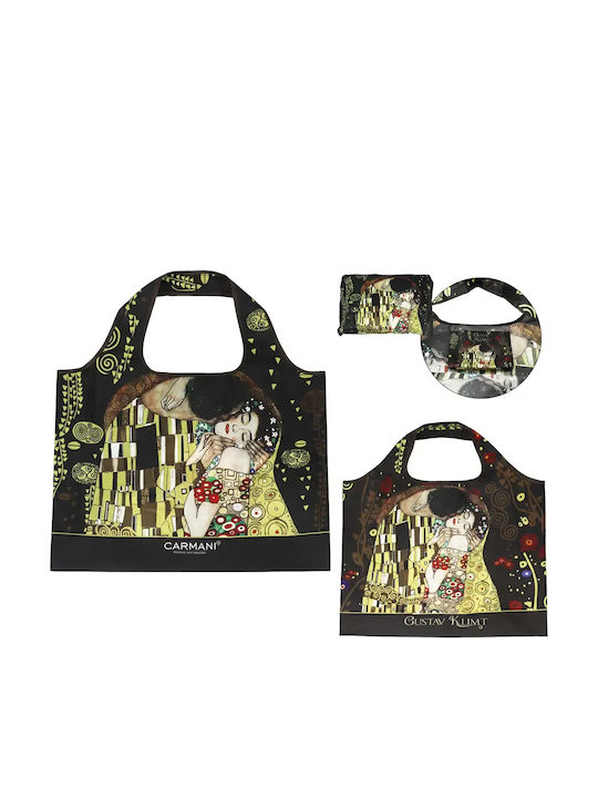 Gustav Klimt Stoff Einkaufstasche Für Einkaufen Klappbar Als Umschlag 40 X 70 Cm Kiss