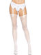 Leg Avenue Fishnet Sexy Κάλτσες Λευκές