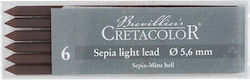 Механични Графитни Върхове Sepia Dry Light 5,6мм 120мм Кутия 6 Бройки Cretacolor