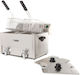 Fresh Elektrische Kommerzielle Fritteuse Doppel 3,25kW Kapazität pro Korb 2x8lt