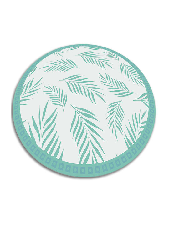 Tulup Rundes Küchenmatte Hawaiische Blätter 150cm