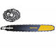 Rotor Kettensäge Kettenblatt Ketten Set 2 Ketten 3/8 Schritt 57 Antriebsglieder 28 Zähne 40 cm Führungsschiene