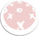 Round Decorative Vinyl Rug Office Abstract Little Crosses Ø 60 Cm
