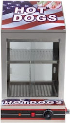 Grill Market Βραστήρας Hot Dog με Θερμαντικό Ψωμιού 1.2kW 40x43.5x64cm
