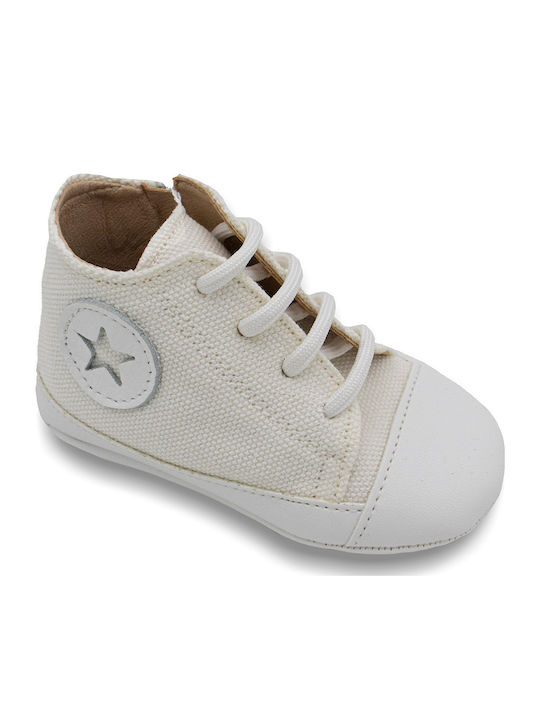 Gorgino Christening Soft Sole White Sneakers Shoes for Boys M136 White