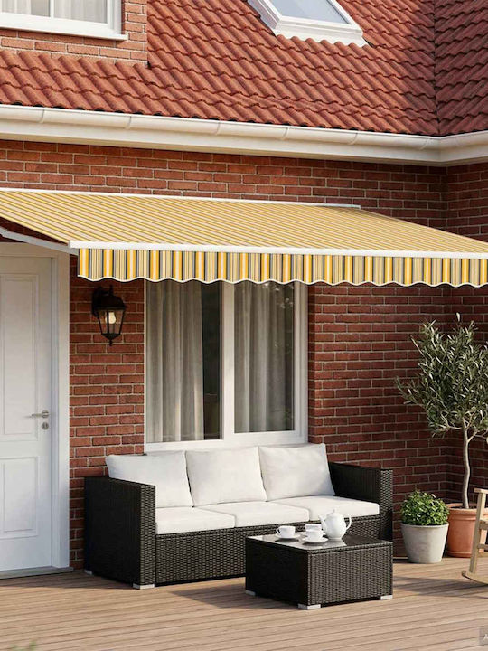 vidaXL Terrace Tent Yellow 4x3.5m