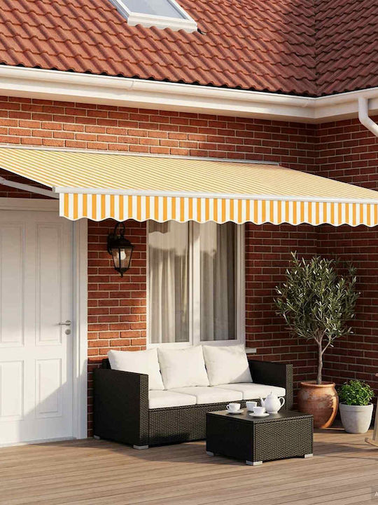 vidaXL Pavillon Terrasse Gelb 4x2m