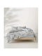 Kentia Kernel 01 Σετ Σεντόνια Υπέρδιπλα 240x270εκ. Whiteblue-beige (4τμχ)