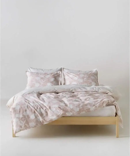 Kentia Rosaira 18 Комплект Чаршафи King Size 270x270см Светлорозово-Бяло (4 броя)