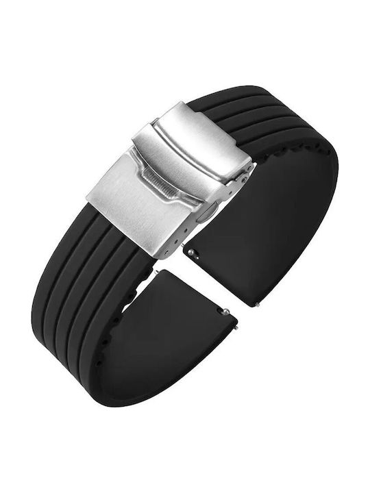 Wsshe Gummi-Armband Schwarz 20mm