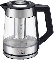 Mics Fierbător de Apă 1.7l cu Putere 2200W Argintiu