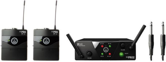 AKG WMS40 Mini2 BD US25B/D Σετ Ασύρματο Μικρόφωνο Ζώνης για Φωνητικά
