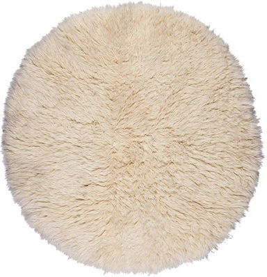 Biokarpet Flokati Natural Round 1700gr-120x120