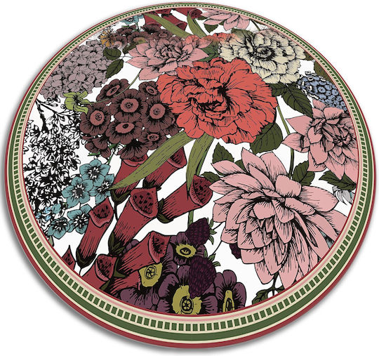 Tulup Στρογγυλό Χαλάκι Κουζίνας 110x110cm 010260360790000019766 Ποικιλόμορφα Λουλούδια