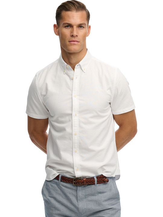 Superdry Oxford Κοντομάνικο Πουκάμισο Optic
