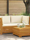 Garten- und Outdoor-Möbelsets Wohnzimmer Typsatz 2 Stück Braun mit Kissen