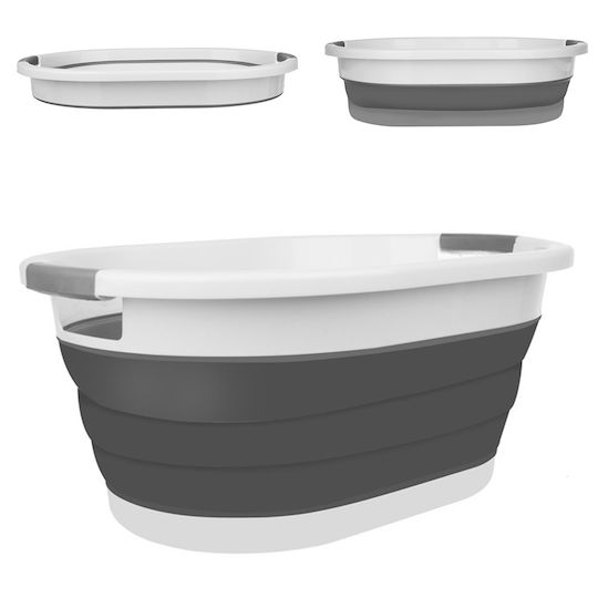 Lecană Pliabilă 40x38x6cm Capacitate 25lt Gri