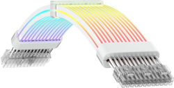 Gamemax Netzkabel Verlängerung Acgmargb3x8pvgawh 3x 8 Pins Vga Argb 30cm Weiß