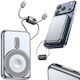 Power Bank 10000mAh 15W mit USB-A Ausgangsanschlüsse und USB-C Ausgangsanschlüsse Schnellaufladung 3.0 Silber