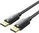 Vention Video Cable Displayport M To Displayport M 2m Maximum Resolution 4k At 60hz Gold-plated Connectors Copper Silver Pvc Coating Black
