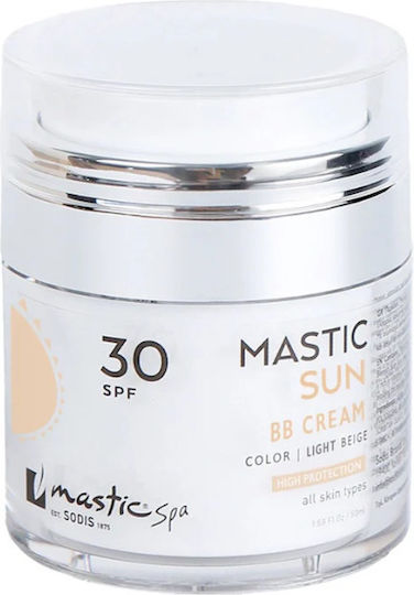 Mastic Spa BB Light Beige Κρέμα Προσώπου Ημέρας με SPF30 για Ενυδάτωση, Αντιγήρανση & Ερυθρότητα με Ρύζι