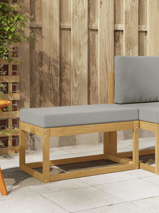 Outdoor Wooden Bench With Cushions 80x43x45cm