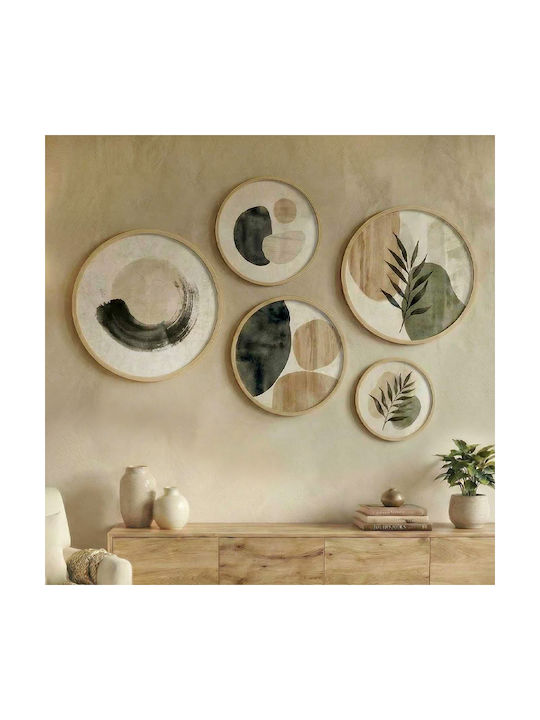 Megapap Set Plăcuțe Decorative din Lemn Nima 5 ...