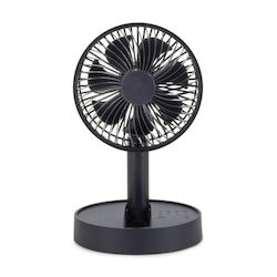 Ventilator De Birou Reîncărcabil Livoo Dom510n 4 Viteze Diametru 15 Cm Baterie 1800 Mah Autonomie 11 Ore Bază Antiderapantă