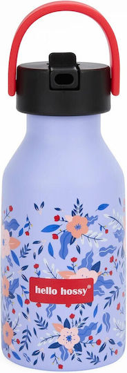 Hello Hossy Kids Water Bottle Thermos Blue 350ml